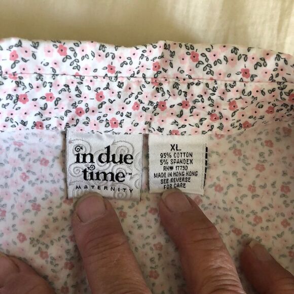 In Due Time Maternity top size XL Gently Used - Picture 3 of 5